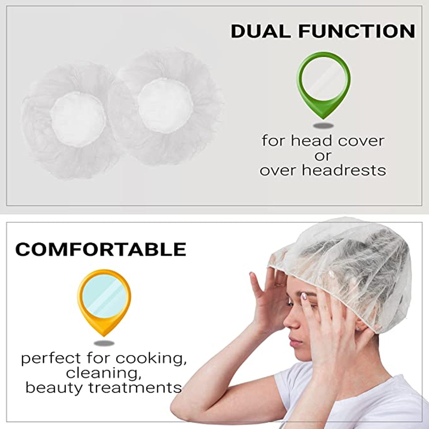 6639 Disposable Shower Caps For Women Larger Thicker Waterproof And Individually Wrapped Plastic Elastic Hair Bath Caps For Hotel And Spa Hair Salon Home Use Portable Travel (Pack Of 12) 6639 Disposable Shower Caps For Women Larger Thicker Waterproof And Individually Wrapped Plastic Elastic Hair Bath Caps For Hotel And Spa Hair Salon Home Use Portable Travel (Pack Of 12)